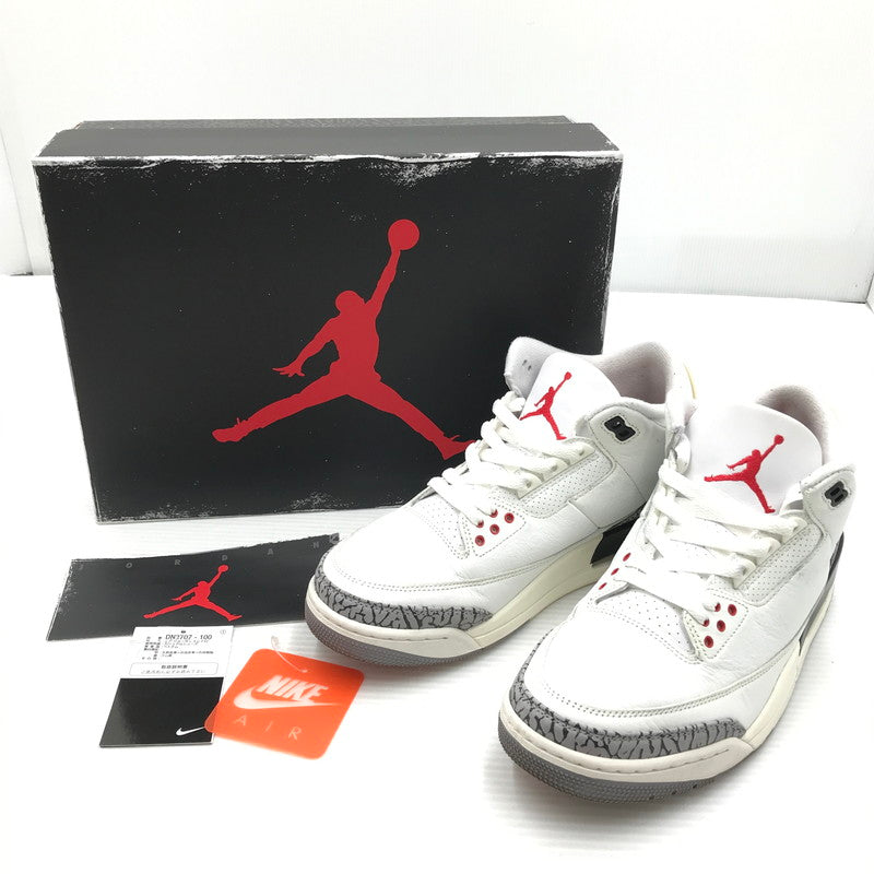 【中古品】【メンズ】 NIKE ナイキ AIR JORDAN 3 RETRO DN3707-100 エアジョーダン 3 レトロ スニーカー 靴 160-261018-na-01-tagh サイズ：27.5cm US 9.5 カラー：SUMMIT WHITE/FIRE RED-BLACK 万代Net店