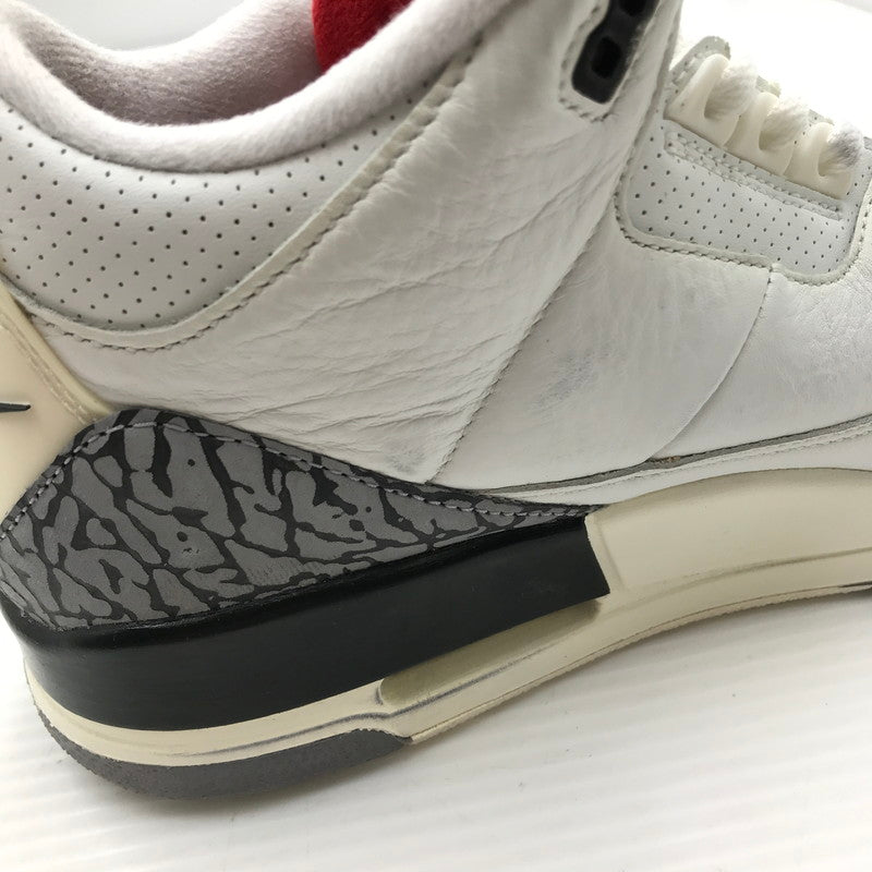 【中古品】【メンズ】 NIKE ナイキ AIR JORDAN 3 RETRO DN3707-100 エアジョーダン 3 レトロ スニーカー 靴 160-261018-na-01-tagh サイズ：27.5cm US 9.5 カラー：SUMMIT WHITE/FIRE RED-BLACK 万代Net店