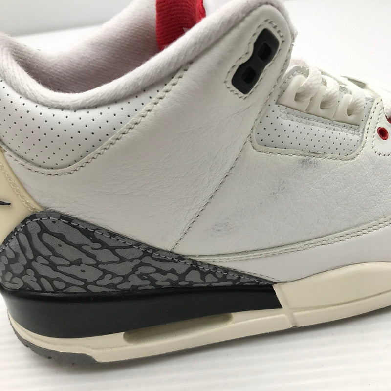 【中古品】【メンズ】 NIKE ナイキ AIR JORDAN 3 RETRO DN3707-100 エアジョーダン 3 レトロ スニーカー 靴 160-261018-na-01-tagh サイズ：27.5cm US 9.5 カラー：SUMMIT WHITE/FIRE RED-BLACK 万代Net店