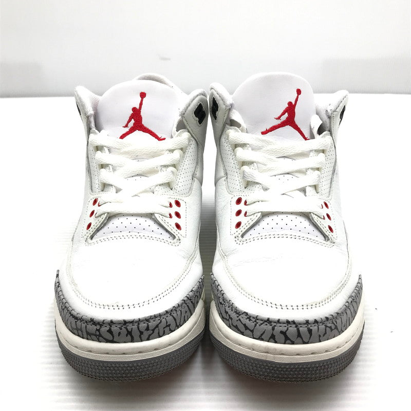 【中古品】【メンズ】 NIKE ナイキ AIR JORDAN 3 RETRO DN3707-100 エアジョーダン 3 レトロ スニーカー 靴 160-261018-na-01-tagh サイズ：27.5cm US 9.5 カラー：SUMMIT WHITE/FIRE RED-BLACK 万代Net店