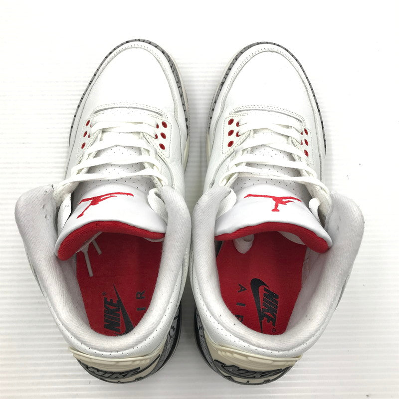 【中古品】【メンズ】 NIKE ナイキ AIR JORDAN 3 RETRO DN3707-100 エアジョーダン 3 レトロ スニーカー 靴 160-261018-na-01-tagh サイズ：27.5cm US 9.5 カラー：SUMMIT WHITE/FIRE RED-BLACK 万代Net店