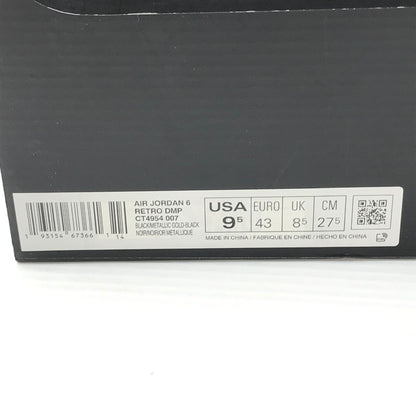 【中古品】【メンズ】 NIKE ナイキ AIR JORDAN 6 RETRO CT4954-007 エアジョーダン 6 レトロ スニーカー 靴 160-261018-na-03-tagh サイズ：27.5cm US 9.5 カラー：DMP BLACK/METALLIC GOLD-BLACK 万代Net店