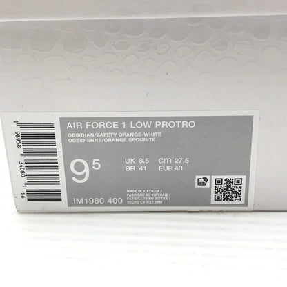 【中古美品】【メンズ】 NIKE ナイキ× KOBE BRYANT コービー ブライアント AIR FORCE 1 LOW PROTRO IM1980-400 エアフォース 1 ロー プロトロ スニーカー 靴 160-261018-na-05-tagh サイズ：27.5cm US 9.5 カラー：OBSIDIAN/SAFETY ORANGE-WHITE 万代Net店