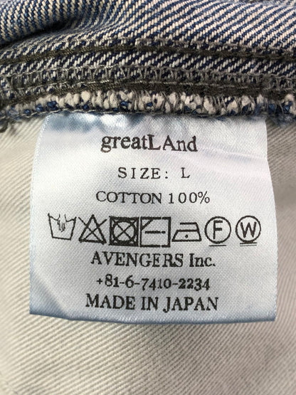 【中古品】【メンズ】 GREATLAND ORIGINAL グレートランド オリジナル BAD BOY DOUBLE FRONT DENIM PANTS バッド ボーイ ダブル フロント デニム パンツ 157-261020-ty-20-tagh サイズ：L カラー：インディゴ 万代Net店