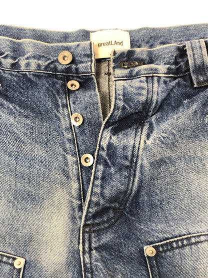 【中古品】【メンズ】 GREATLAND ORIGINAL グレートランド オリジナル BAD BOY DOUBLE FRONT DENIM PANTS バッド ボーイ ダブル フロント デニム パンツ 157-261020-ty-20-tagh サイズ：L カラー：インディゴ 万代Net店