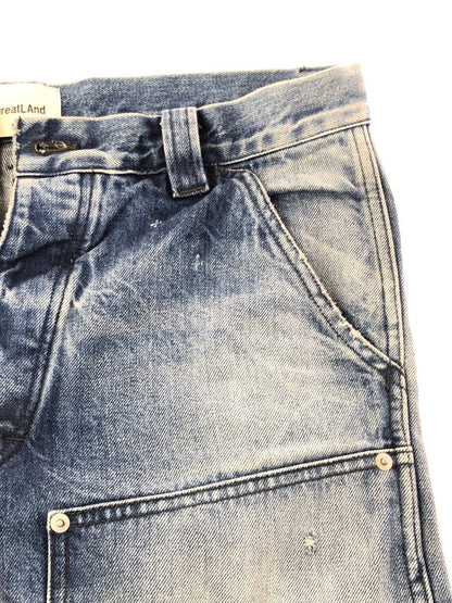 【中古品】【メンズ】 GREATLAND ORIGINAL グレートランド オリジナル BAD BOY DOUBLE FRONT DENIM PANTS バッド ボーイ ダブル フロント デニム パンツ 157-261020-ty-20-tagh サイズ：L カラー：インディゴ 万代Net店