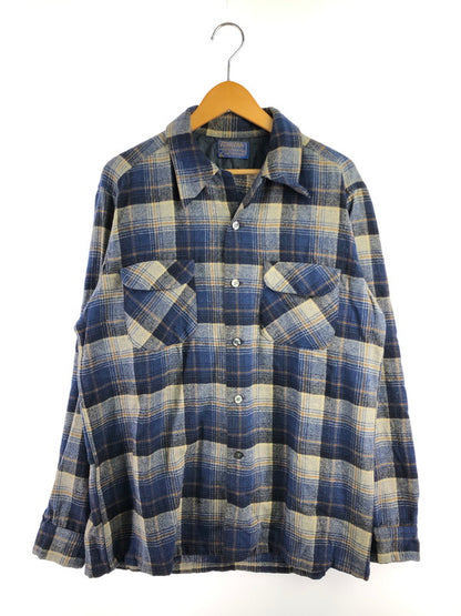 【現状渡し品】【メンズ】 PENDLETON ペンドルトン 70'S USA L/S BOARD SHIRT 70年代 USA製 長袖 ボード シャツ トップス 146-261020-ty-15-tagh サイズ：L カラー：ブルー 万代Net店