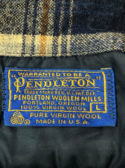 【現状渡し品】【メンズ】 PENDLETON ペンドルトン 70'S USA L/S BOARD SHIRT 70年代 USA製 長袖 ボード シャツ トップス 146-261020-ty-15-tagh サイズ：L カラー：ブルー 万代Net店