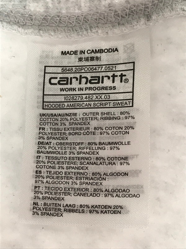 【中古品】【メンズ】 CARHARTT カーハート COTTON LOGO HOODIE IO28279.482.XX03 コットン ロゴ フーディー 長袖 パーカー 142-261026-ty-09-tagh サイズ：L カラー：グレー 万代Net店