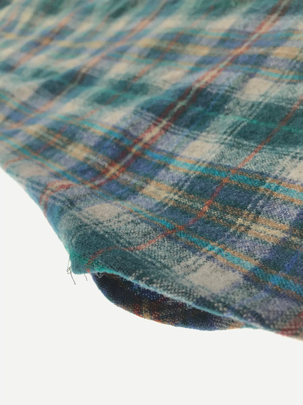 【中古品】【メンズ】 PENDLETON ペンドルトン 70'S USA WOOL CHECK L/S SHIRT 70年代 USA製 ウール チェック 長袖 シャツ トップス 146-261026-ty-14-tagh サイズ：S カラー：ブルー/グリーン 万代Net店