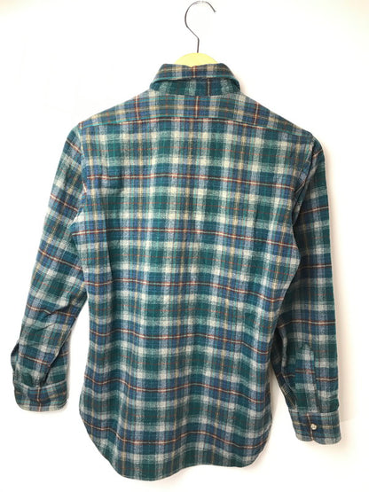 【中古品】【メンズ】 PENDLETON ペンドルトン 70'S USA WOOL CHECK L/S SHIRT 70年代 USA製 ウール チェック 長袖 シャツ トップス 146-261026-ty-14-tagh サイズ：S カラー：ブルー/グリーン 万代Net店
