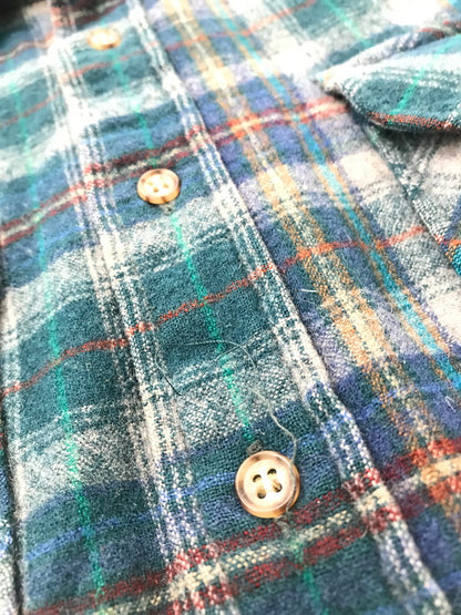 【中古品】【メンズ】 PENDLETON ペンドルトン 70'S USA WOOL CHECK L/S SHIRT 70年代 USA製 ウール チェック 長袖 シャツ トップス 146-261026-ty-14-tagh サイズ：S カラー：ブルー/グリーン 万代Net店