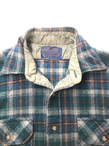 【中古品】【メンズ】 PENDLETON ペンドルトン 70'S USA WOOL CHECK L/S SHIRT 70年代 USA製 ウール チェック 長袖 シャツ トップス 146-261026-ty-14-tagh サイズ：S カラー：ブルー/グリーン 万代Net店