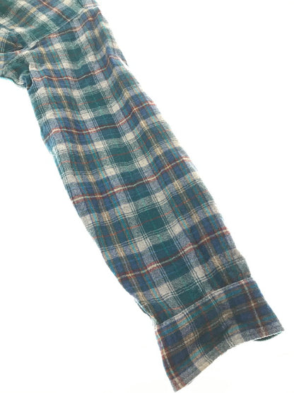 【中古品】【メンズ】 PENDLETON ペンドルトン 70'S USA WOOL CHECK L/S SHIRT 70年代 USA製 ウール チェック 長袖 シャツ トップス 146-261026-ty-14-tagh サイズ：S カラー：ブルー/グリーン 万代Net店