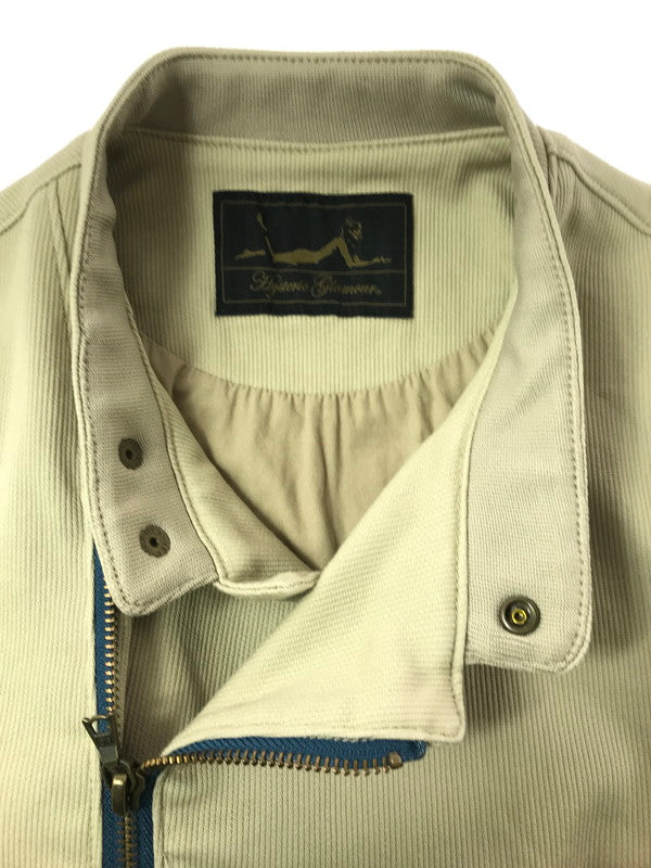 【中古品】【メンズ】 HYSTERIC GLAMOUR ヒステリックグラマー SEMI-DOUBLE RIDER JACKET 0131AB04 セミダブルライダースジャケット アウター 168-261025-na-01-tagh サイズ：F カラー：ベージュ 万代Net店