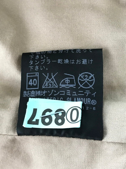 【中古品】【メンズ】 HYSTERIC GLAMOUR ヒステリックグラマー SEMI-DOUBLE RIDER JACKET 0131AB04 セミダブルライダースジャケット アウター 168-261025-na-01-tagh サイズ：F カラー：ベージュ 万代Net店