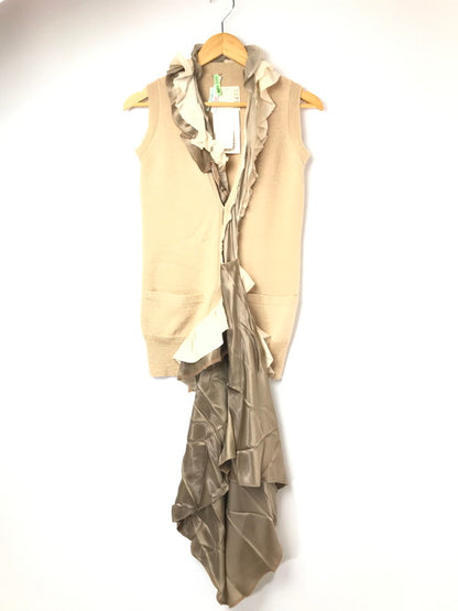 【現状渡し品】【レディース】 SACAI サカイ 10AW RUFFLE LAYERED LONG KNIT VEST 10-01255 2010年秋冬 フリル レイヤード ロング ニット ベスト トップス 168-261026-ty-20-tagh サイズ：1 カラー：ベージュ 万代Net店