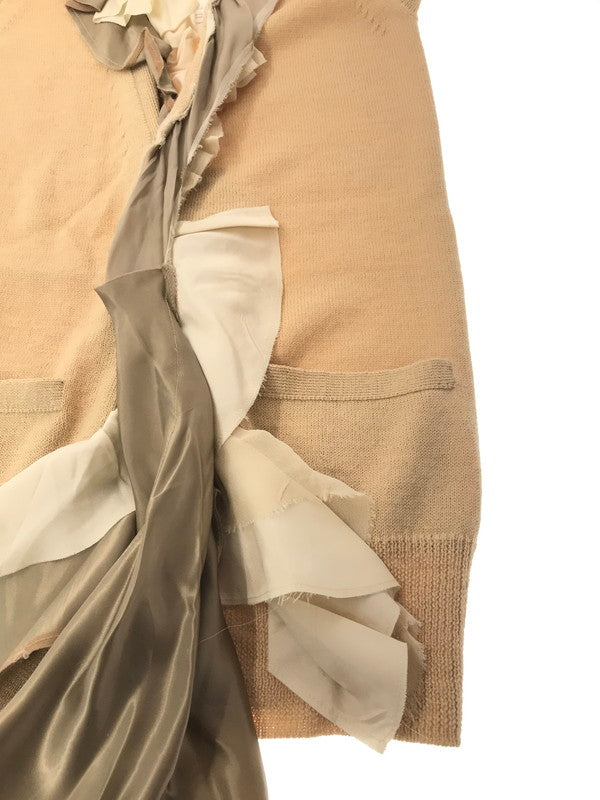 【現状渡し品】【レディース】 SACAI サカイ 10AW RUFFLE LAYERED LONG KNIT VEST 10-01255 2010年秋冬 フリル レイヤード ロング ニット ベスト トップス 168-261026-ty-20-tagh サイズ：1 カラー：ベージュ 万代Net店