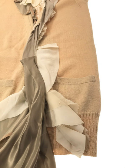 【現状渡し品】【レディース】 SACAI サカイ 10AW RUFFLE LAYERED LONG KNIT VEST 10-01255 2010年秋冬 フリル レイヤード ロング ニット ベスト トップス 168-261026-ty-20-tagh サイズ：1 カラー：ベージュ 万代Net店