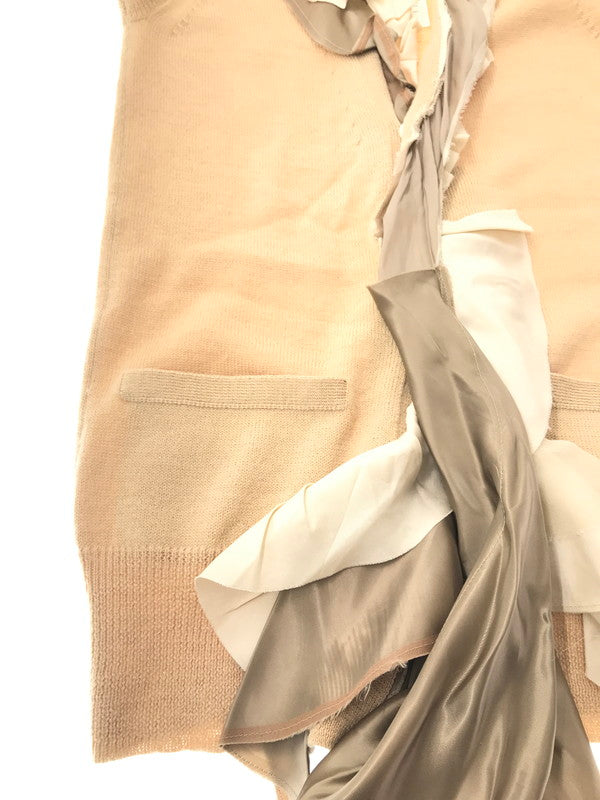 【現状渡し品】【レディース】 SACAI サカイ 10AW RUFFLE LAYERED LONG KNIT VEST 10-01255 2010年秋冬 フリル レイヤード ロング ニット ベスト トップス 168-261026-ty-20-tagh サイズ：1 カラー：ベージュ 万代Net店