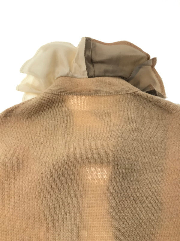【現状渡し品】【レディース】 SACAI サカイ 10AW RUFFLE LAYERED LONG KNIT VEST 10-01255 2010年秋冬 フリル レイヤード ロング ニット ベスト トップス 168-261026-ty-20-tagh サイズ：1 カラー：ベージュ 万代Net店