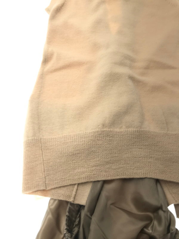 【現状渡し品】【レディース】 SACAI サカイ 10AW RUFFLE LAYERED LONG KNIT VEST 10-01255 2010年秋冬 フリル レイヤード ロング ニット ベスト トップス 168-261026-ty-20-tagh サイズ：1 カラー：ベージュ 万代Net店