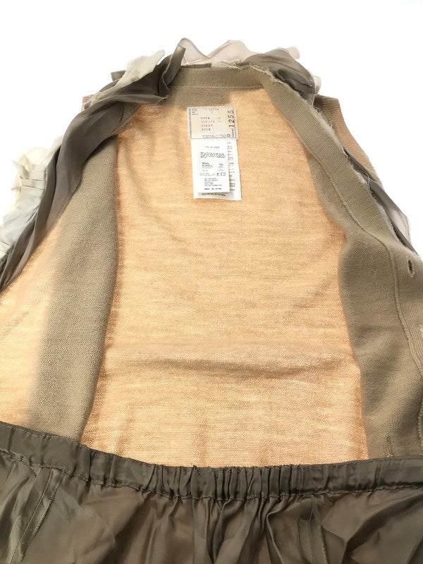 【現状渡し品】【レディース】 SACAI サカイ 10AW RUFFLE LAYERED LONG KNIT VEST 10-01255 2010年秋冬 フリル レイヤード ロング ニット ベスト トップス 168-261026-ty-20-tagh サイズ：1 カラー：ベージュ 万代Net店