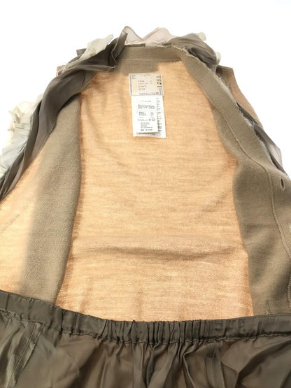 【現状渡し品】【レディース】 SACAI サカイ 10AW RUFFLE LAYERED LONG KNIT VEST 10-01255 2010年秋冬 フリル レイヤード ロング ニット ベスト トップス 168-261026-ty-20-tagh サイズ：1 カラー：ベージュ 万代Net店