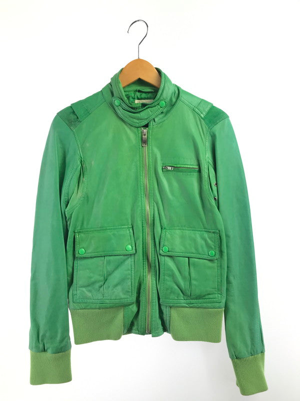 【現状渡し品】【メンズ】 DIESEL ディーゼル LEATHER RIDERS JACKET レザー ライダースジャケット アウター 141-261025-na-04-tagh サイズ：S カラー：グリーン 万代Net店
