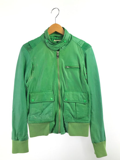 【現状渡し品】【メンズ】 DIESEL ディーゼル LEATHER RIDERS JACKET レザー ライダースジャケット アウター 141-261025-na-04-tagh サイズ：S カラー：グリーン 万代Net店