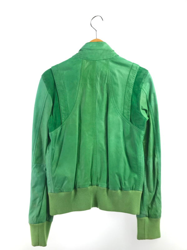 【現状渡し品】【メンズ】 DIESEL ディーゼル LEATHER RIDERS JACKET レザー ライダースジャケット アウター 141-261025-na-04-tagh サイズ：S カラー：グリーン 万代Net店
