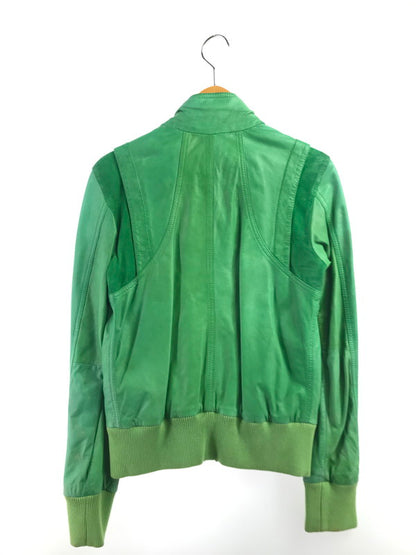 【現状渡し品】【メンズ】 DIESEL ディーゼル LEATHER RIDERS JACKET レザー ライダースジャケット アウター 141-261025-na-04-tagh サイズ：S カラー：グリーン 万代Net店