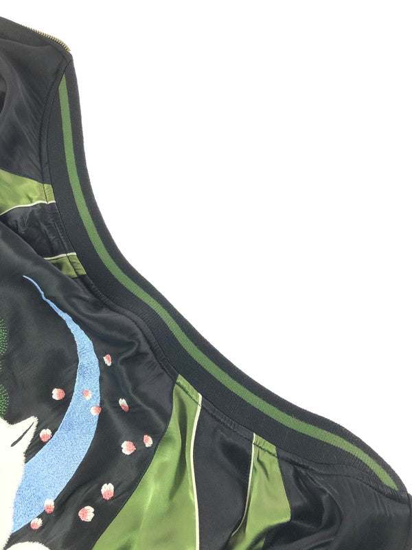 【中古品】【メンズ】 KON-JAKU 今昔 REVERSIBLE SOUVENIR JACKET リバーシブル スーベニア ジャケット スカジャン アウター 145-261024-na-11-tagh サイズ：XL カラー：ブラック/グリーン 万代Net店