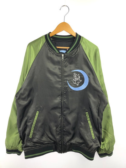 【中古品】【メンズ】 KON-JAKU 今昔 REVERSIBLE SOUVENIR JACKET リバーシブル スーベニア ジャケット スカジャン アウター 145-261024-na-11-tagh サイズ：XL カラー：ブラック/グリーン 万代Net店