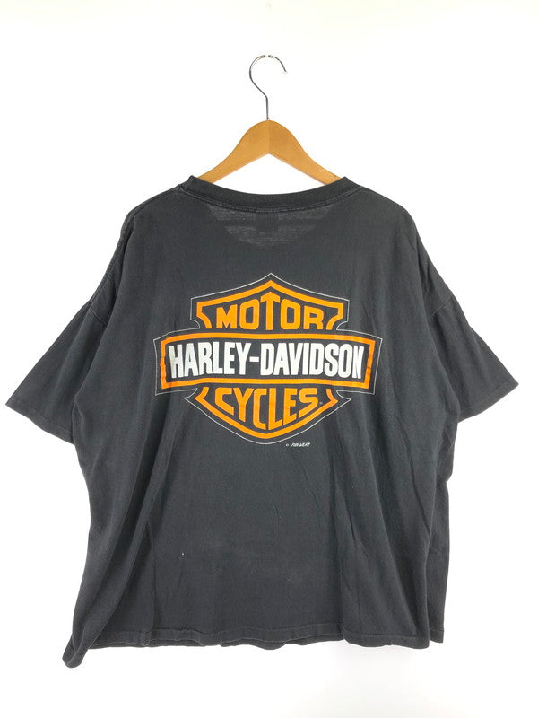 【中古品】【メンズ】 HARLEY DAVIDSON×LOONEY TUNES ハーレーダビッドソン×ルーニー テューンズ USA c1993 90'S TAZ WILD MAN S/S TEE 90年代 タズ ワイルド マン 半袖 Tシャツ 146-261020-ty-11-tagh サイズ：L カラー：ブラック 万代Net店