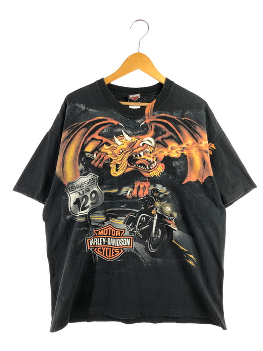 【中古品】【メンズ】 HARLEY DAVIDSON ハーレーダビッドソン USA c2009 00'S DRAGON ROAD ROUTE 129 S/S TEE USA製 2000年代 ドラゴン ロード ルート129 S/S Tシャツ 146-261020-ty-12-tagh サイズ：XL カラー：ブラック 万代Net店
