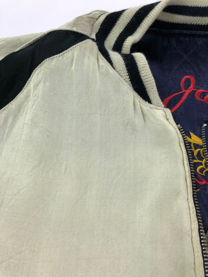 【現状渡し品】【メンズ】 CROPPED HEADS クロップドヘッズ SOUVENIR JACKET スーベニア ジャケット スカジャン アウター 145-261024-na-12-tagh サイズ：L カラー：ネイビー/ホワイト 万代Net店