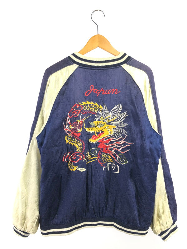 【現状渡し品】【メンズ】 CROPPED HEADS クロップドヘッズ SOUVENIR JACKET スーベニア ジャケット スカジャン アウター 145-261024-na-12-tagh サイズ：L カラー：ネイビー/ホワイト 万代Net店