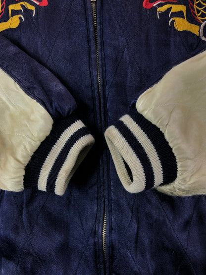 【現状渡し品】【メンズ】 CROPPED HEADS クロップドヘッズ SOUVENIR JACKET スーベニア ジャケット スカジャン アウター 145-261024-na-12-tagh サイズ：L カラー：ネイビー/ホワイト 万代Net店