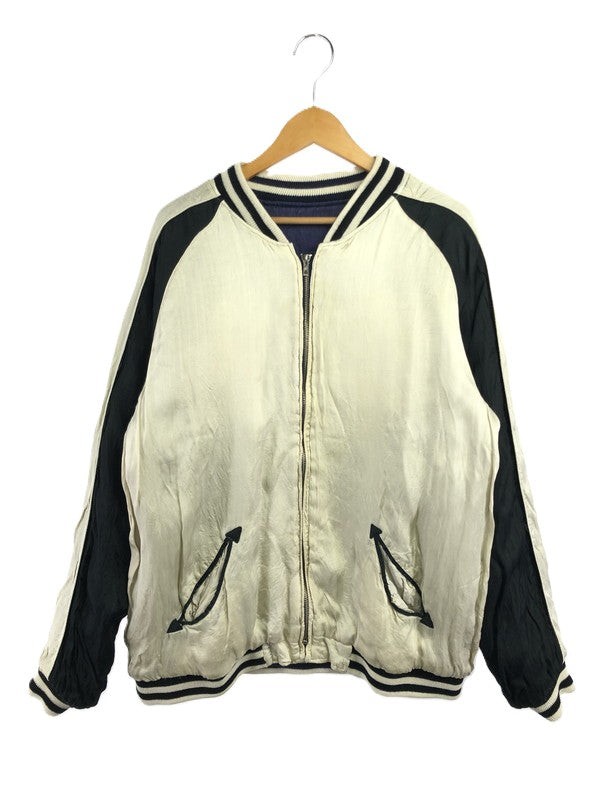 【現状渡し品】【メンズ】 CROPPED HEADS クロップドヘッズ SOUVENIR JACKET スーベニア ジャケット スカジャン アウター 145-261024-na-12-tagh サイズ：L カラー：ネイビー/ホワイト 万代Net店