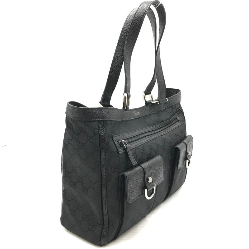 【現状渡し品】【レディース】 GUCCI グッチ GG CANVAS ABBEY D-RING POCKET HANDBAG 268639 213317 GG キャンバス アビー Dリング ハンドバッグ カバン 180-261019-na-08-tagh カラー：ブラック 万代Net店