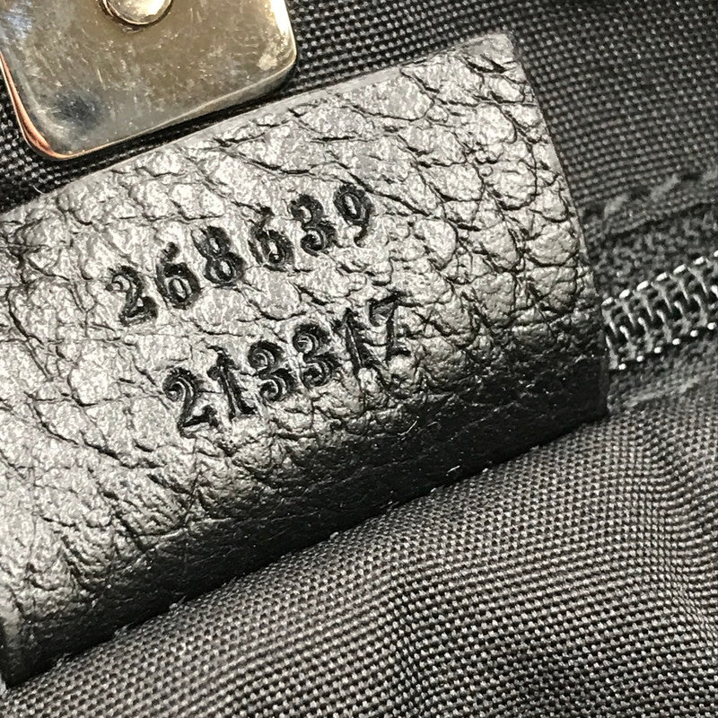 【現状渡し品】【レディース】 GUCCI グッチ GG CANVAS ABBEY D-RING POCKET HANDBAG 268639 213317 GG キャンバス アビー Dリング ハンドバッグ カバン 180-261019-na-08-tagh カラー：ブラック 万代Net店