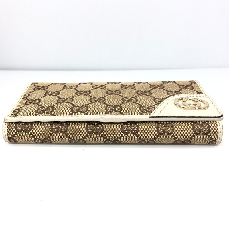 【中古品】【メンズ】 GUCCI グッチ INTERLOCKING GG CANVAS LONG WALLET 204836 478442 インターロッキング GG キャンバス ロング ウォレット 財布 181-261028-rt-04-tagh カラー：ブラウン 万代Net店