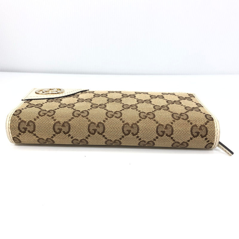 【中古品】【メンズ】 GUCCI グッチ INTERLOCKING GG CANVAS LONG WALLET 204836 478442 インターロッキング GG キャンバス ロング ウォレット 財布 181-261028-rt-04-tagh カラー：ブラウン 万代Net店