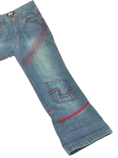 【中古品】【メンズ】 UNK DENIM アンク デニム CAVALIERS BAGGY DENIM PANTS キャバリアーズ バギー デニム パンツ ボトムス 157-261023-ty-01-tagh サイズ：38 カラー：インディゴ 万代Net店