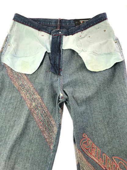 【中古品】【メンズ】 UNK DENIM アンク デニム CAVALIERS BAGGY DENIM PANTS キャバリアーズ バギー デニム パンツ ボトムス 157-261023-ty-01-tagh サイズ：38 カラー：インディゴ 万代Net店