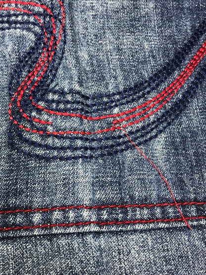 【中古品】【メンズ】 UNK DENIM アンク デニム CAVALIERS BAGGY DENIM PANTS キャバリアーズ バギー デニム パンツ ボトムス 157-261023-ty-01-tagh サイズ：38 カラー：インディゴ 万代Net店