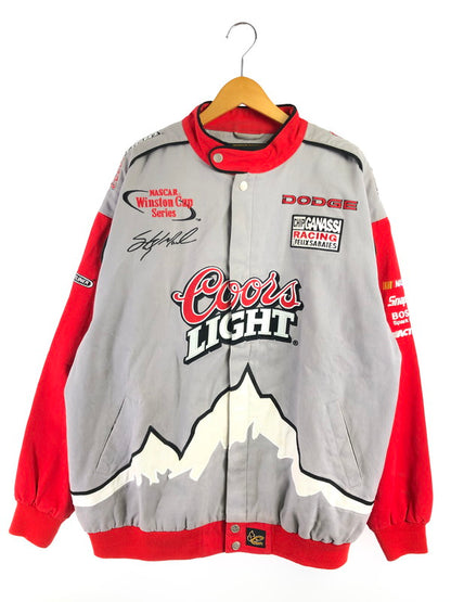 【中古品】【メンズ】 COORS LIGHT クアーズ ライト NASCAR 90'S RACING JACKET ナスカー 90年代 レーシング ジャケット アウター 146-261020-ty-18-tagh サイズ：XXL カラー：グレー/レッド 万代Net店