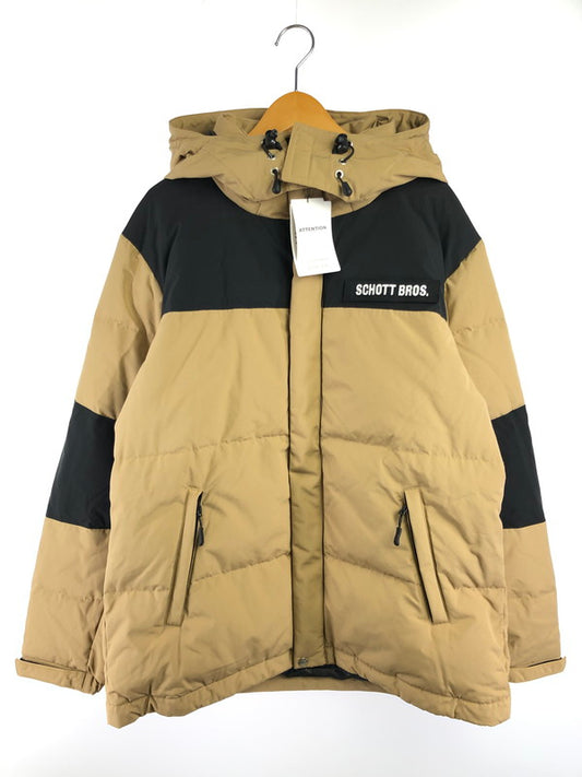 【中古品】【メンズ】 SCHOTT ショット 2TONE DOWN PARKA 3122069 2トーン ダウン パーカー ダウンジャケット アウター 145-261020-ty-09-tagh サイズ：L カラー：TAN 万代Net店