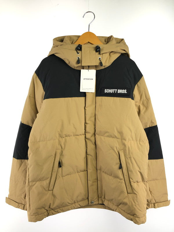 【中古品】【メンズ】 SCHOTT ショット 2TONE DOWN PARKA 3122069 2トーン ダウン パーカー ダウンジャケット アウター 145-261020-ty-08-tagh サイズ：M カラー：TAN 万代Net店